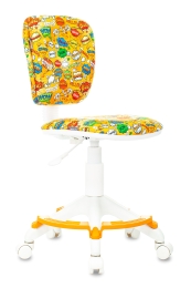 Кресло детское Бюрократ CH-W204/F оранжевый бэнг крестов. пластик подст.для ног