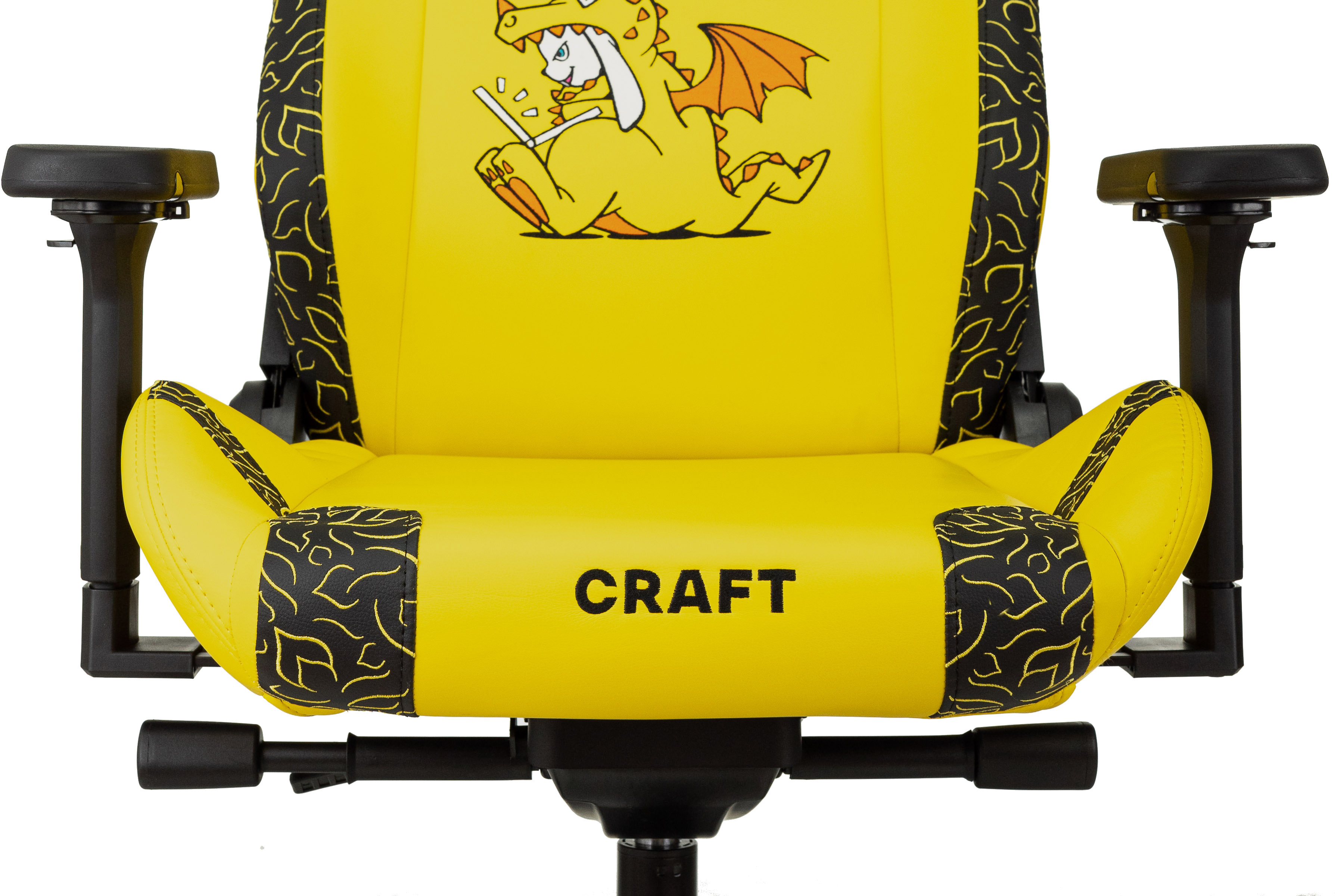 Кресло игровое Knight Craft Dragon желтый
