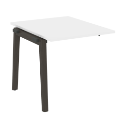 Проходной наборный элемент переговорного стола OW.NPRG-0 Белый бриллиант/Дуб темный 78/98/75