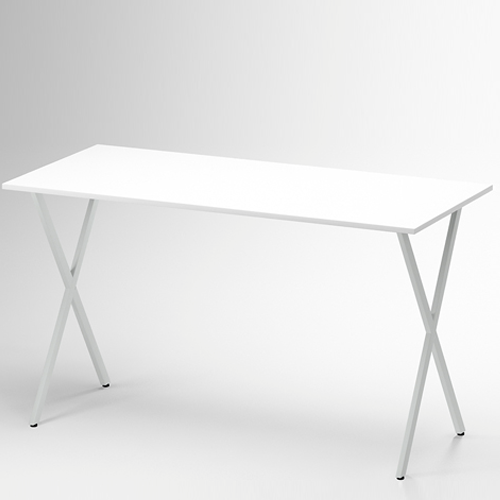 Стол на металлокаркасе СМБ-10 цвет белый 160/73/96,7 см