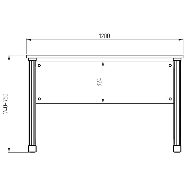 Стол на металлокаркасе СМ-47 цвет Черный