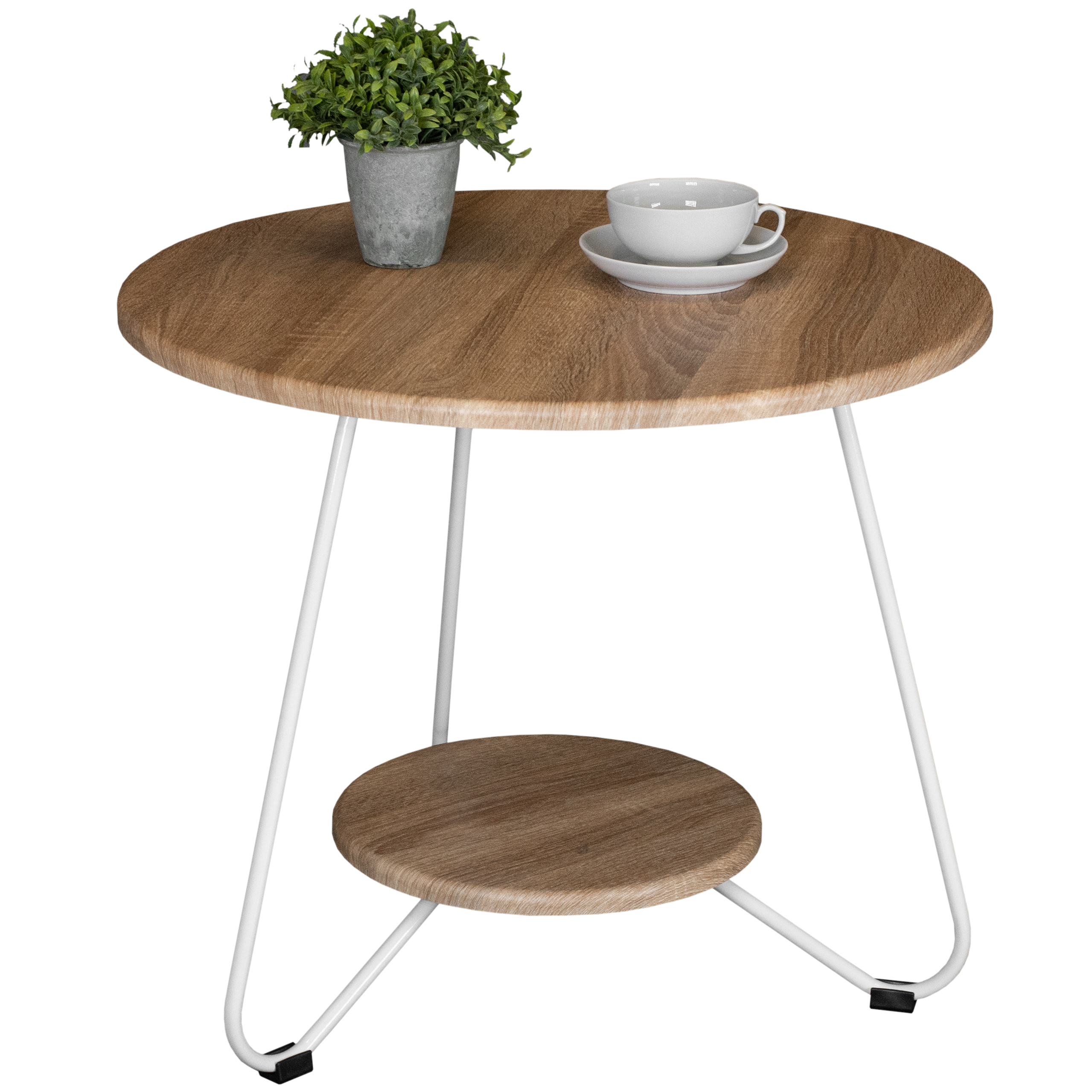 Стол журнальный BeautyStyle 38 дуб сонома/белый