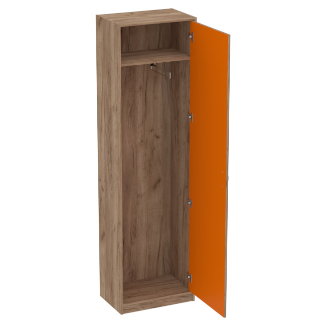 Шкаф для одежды ШО-5 цвет Дуб крафт+Оранж 56/37/200 см