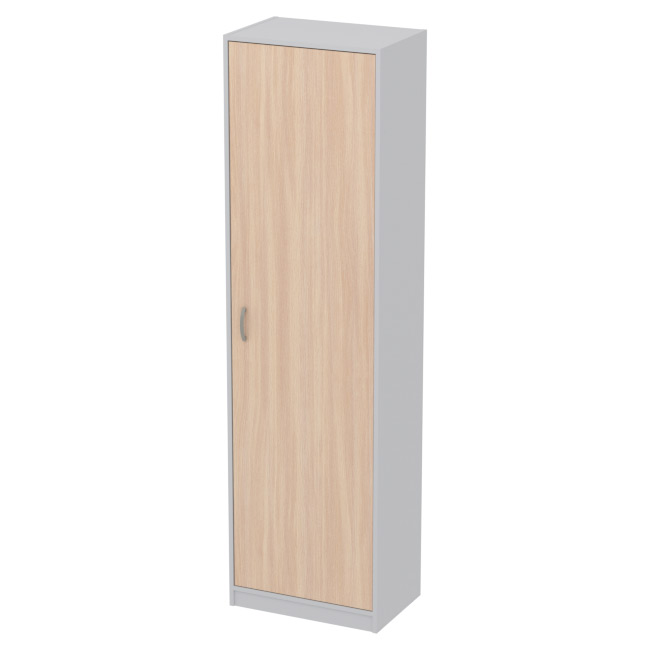 Офисный шкаф для одежды ШО-5 цвет Серый+Дуб Молочный 56/37/200 см