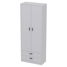 Шкаф для одежды ШО-37+С-28МВ цвет Светло-Серый 77/37/200 см