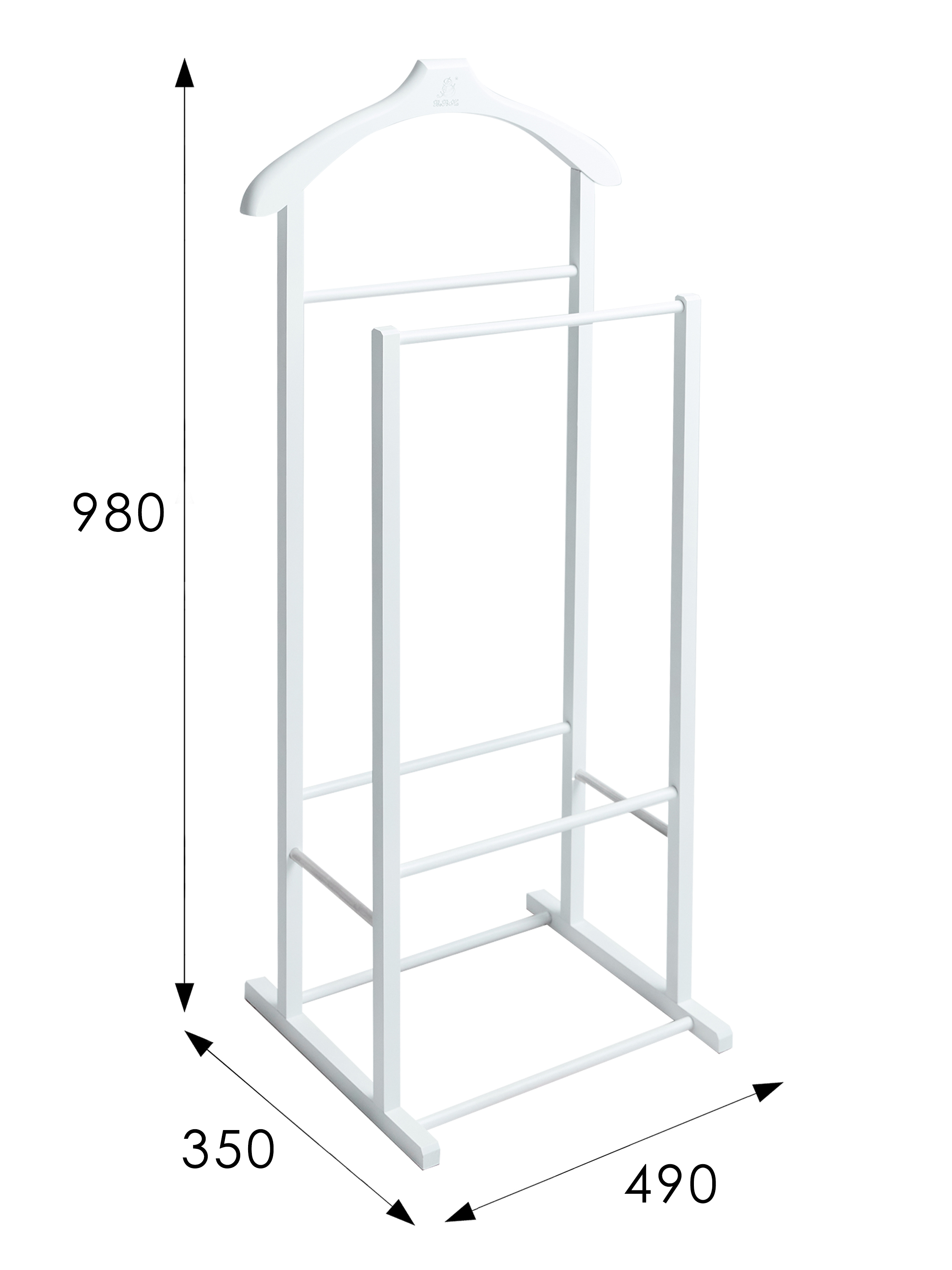 Вешалка костюмная В 27Н белый