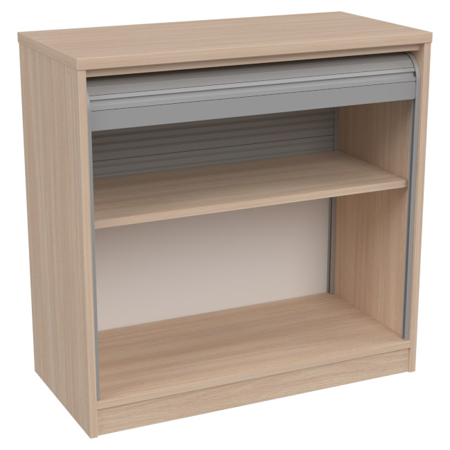 Офисный стеллаж с жалюзи СБЖ-39 цвет Дуб Молочный 77/37/76 см