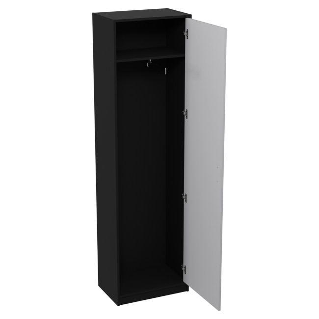 Шкаф для одежды ШО-5 цвет Черный + Серый 56/37/200