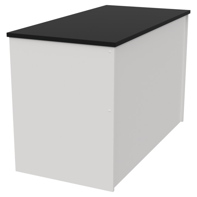 Стол узкий СТЦ-47 цвет Белый+Черный 120/60/76 см