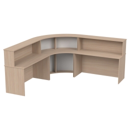 Стойка ресепшн комплект К/ПСУ-70 цвет Дуб Молочный 251/251/60/118 см