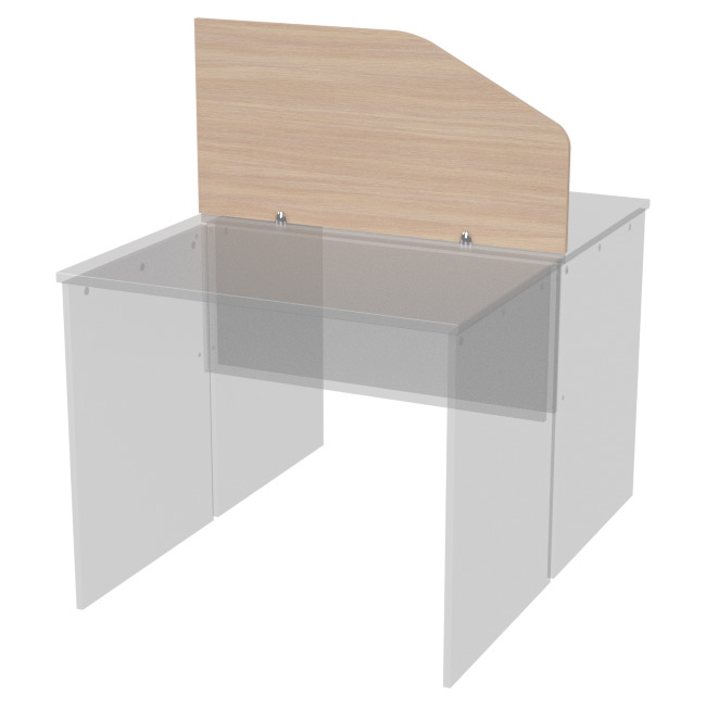 Перегородка для столов Э-31 цвет Дуб Молочный 90/25-45 см