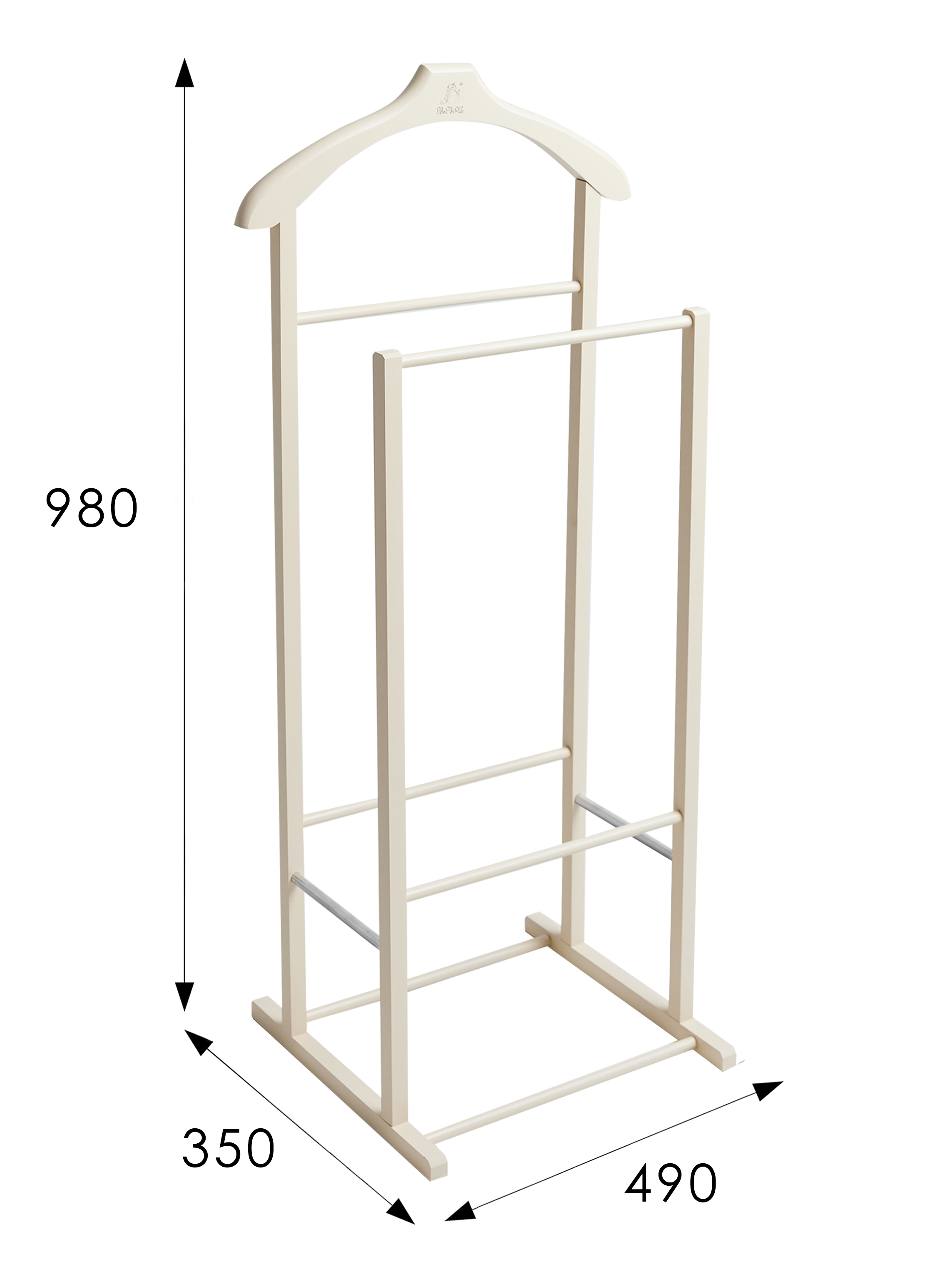 Вешалка костюмная В 27Н слоновая кость