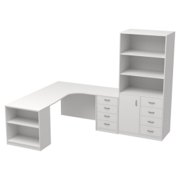 Комплект офисной мебели КП-21 цвет Белый