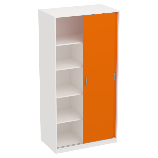 Шкаф для документов ШК-3 Цвет Белый+Оранж 100/58/200 см