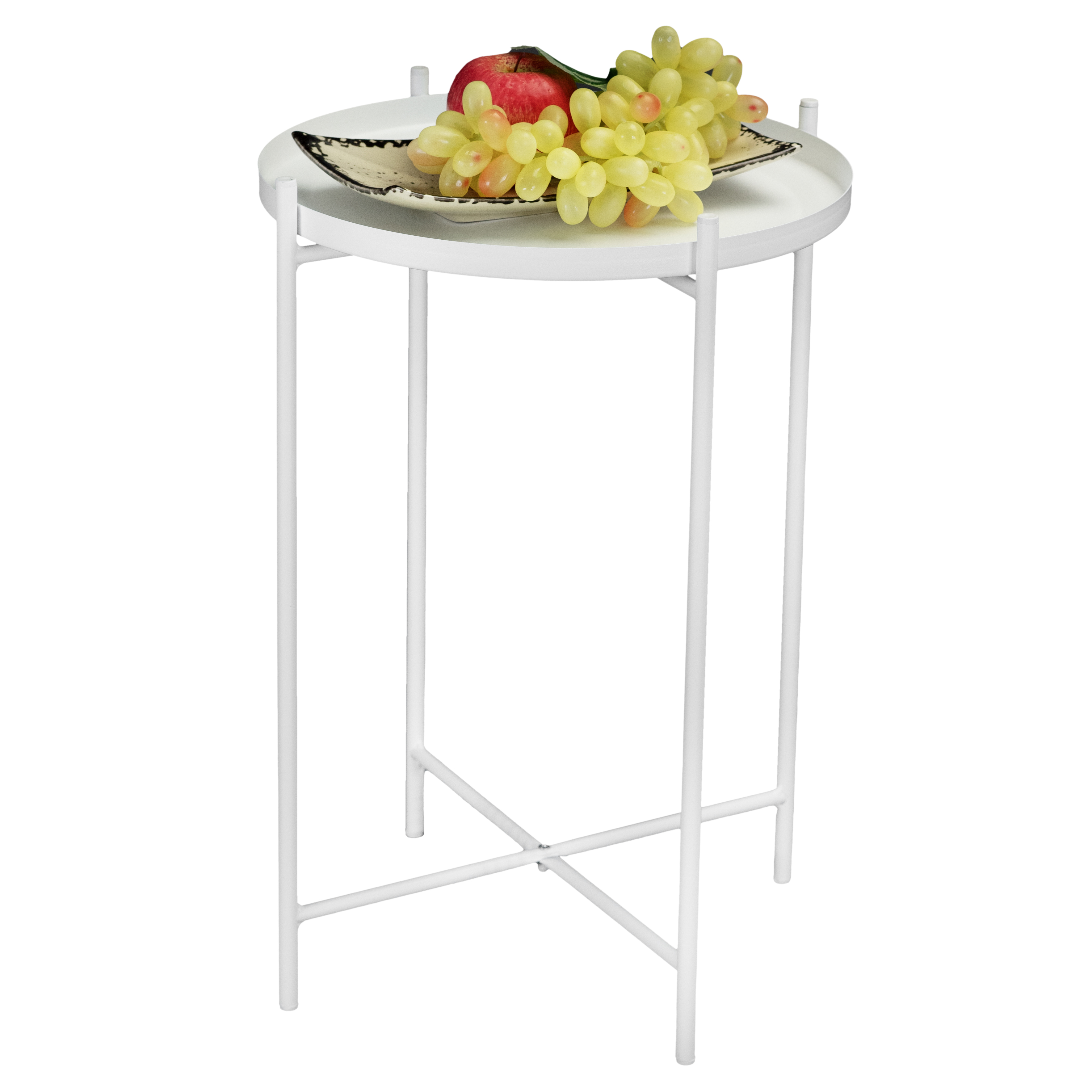 Столик журнальный SHT-CT8 белый муар