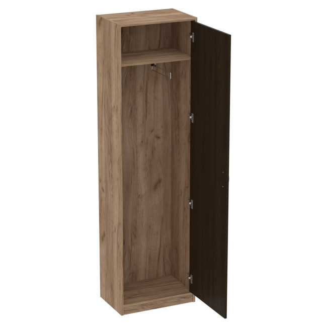 Шкаф для одежды ШО-5 цвет Дуб крафт+Венге 56/37/200 см