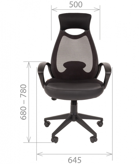 Офисное кресло премиум CHAIRMAN 840 Black TW-31