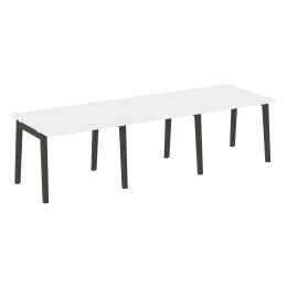 Стол переговорный (3 столешницы) OW.PRG-3.1 Белый бриллиант/Дуб темный 294/98/75