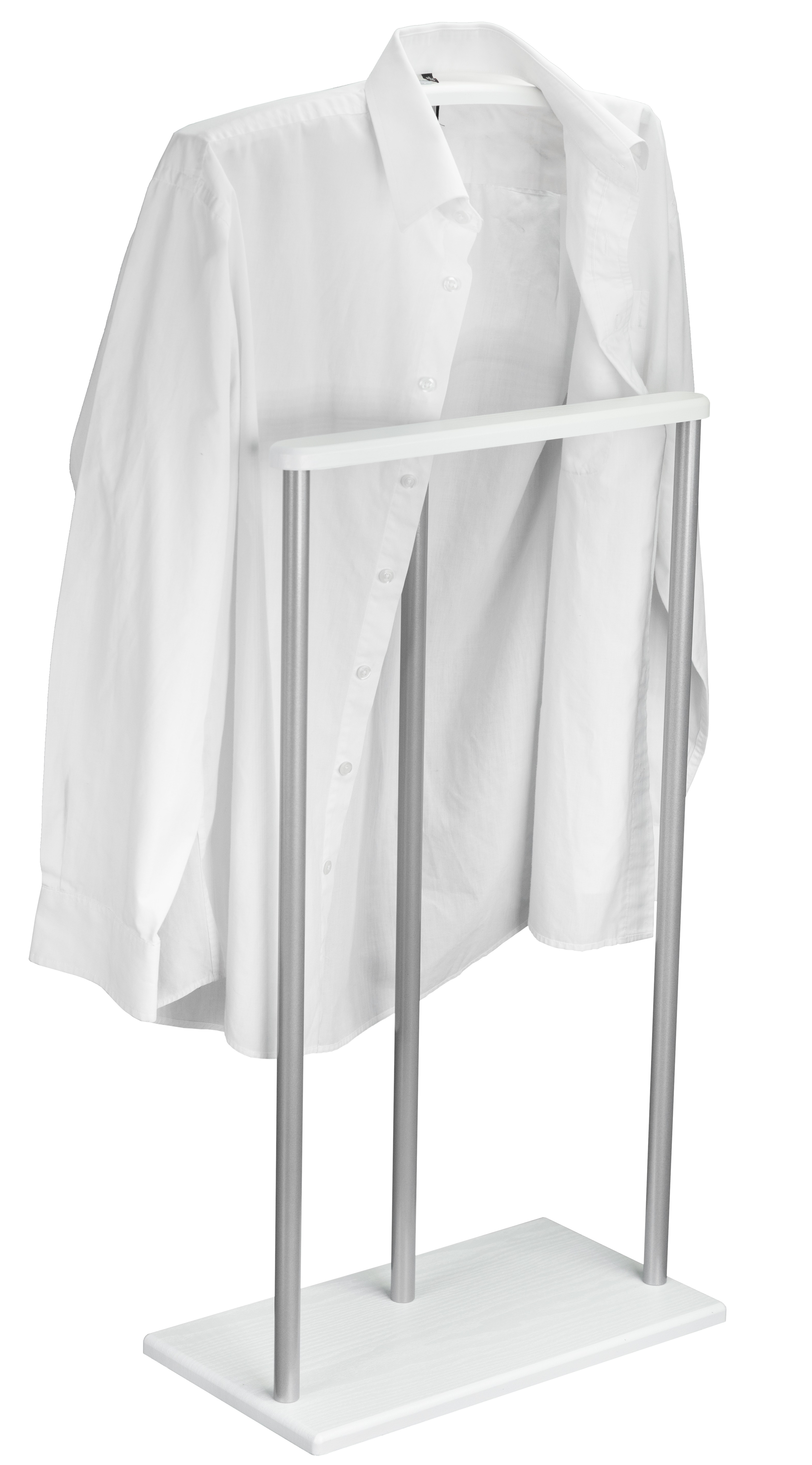 Вешалка костюмная Дэви 1 металлик/белый