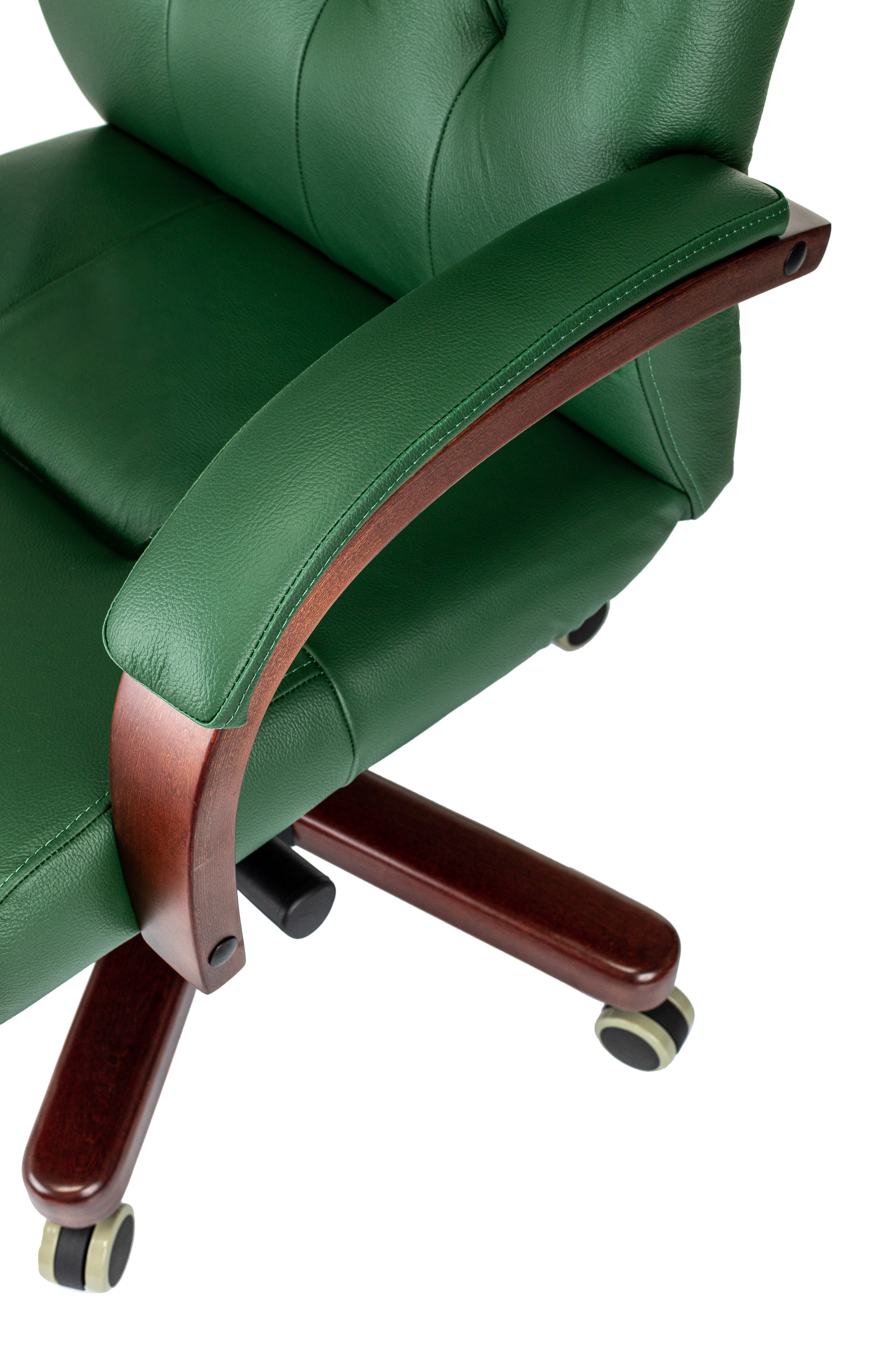 Кресло руководителя Бюрократ T-9928WALNUT/GREEN