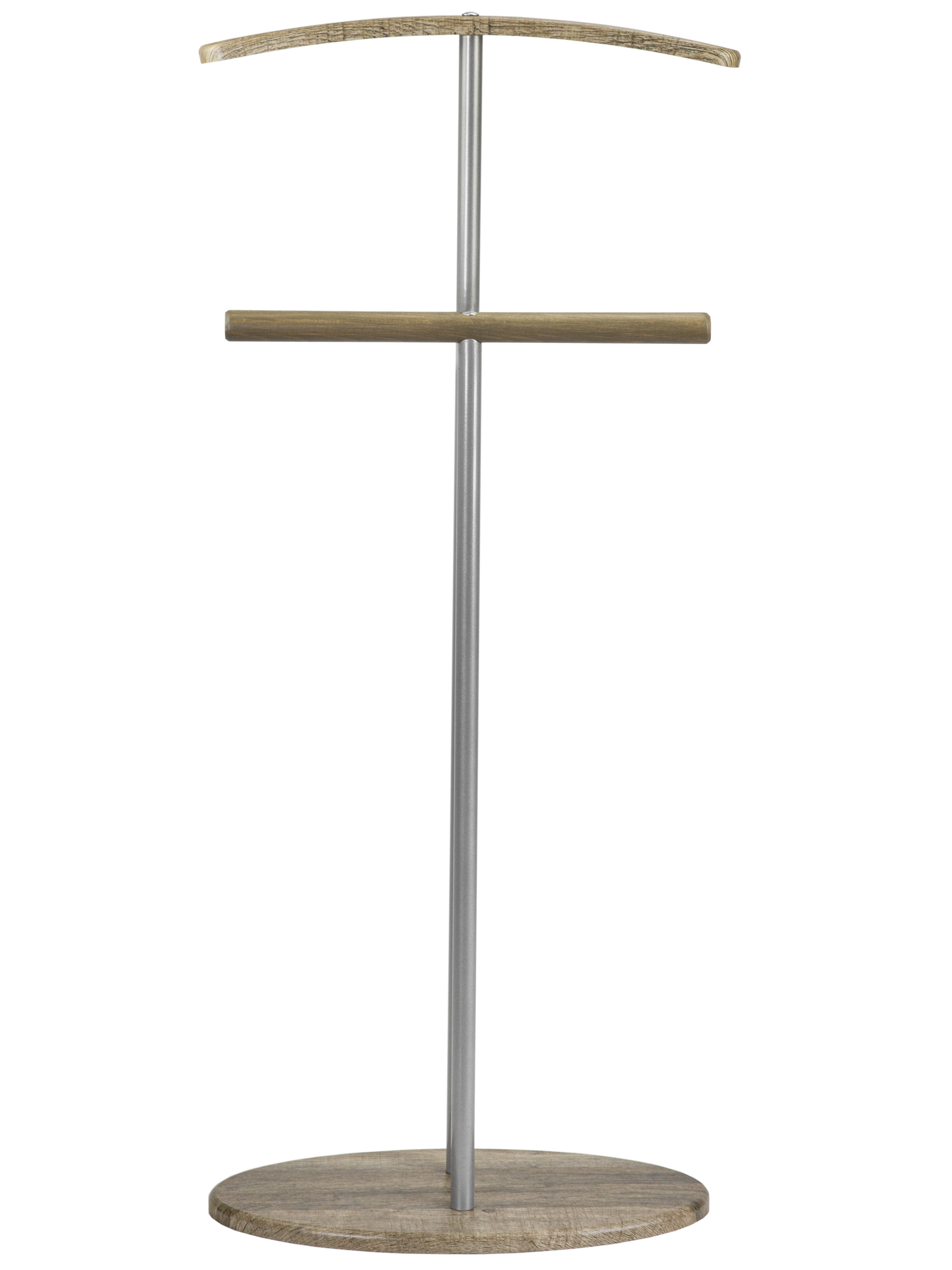 Вешалка костюмная Дэви 2 металлик/дуб крымский состаренный