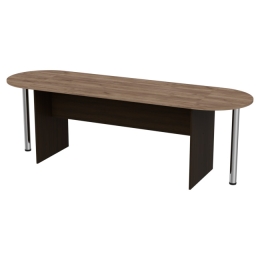 Стол для переговоров овальный 240/73 240/73/76 цвет Венге+Дуб Крафт