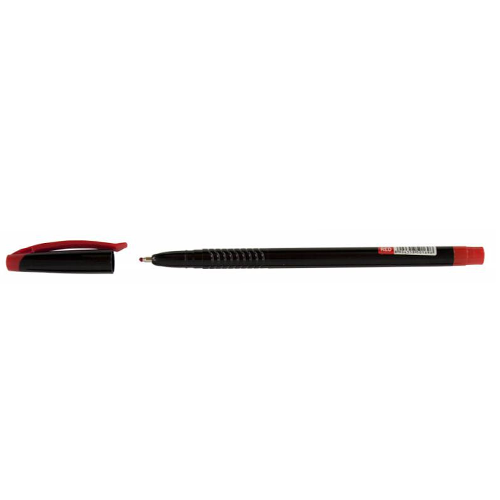 Ручка шариковая Cello SLIMO Black 0,7мм красные чернила