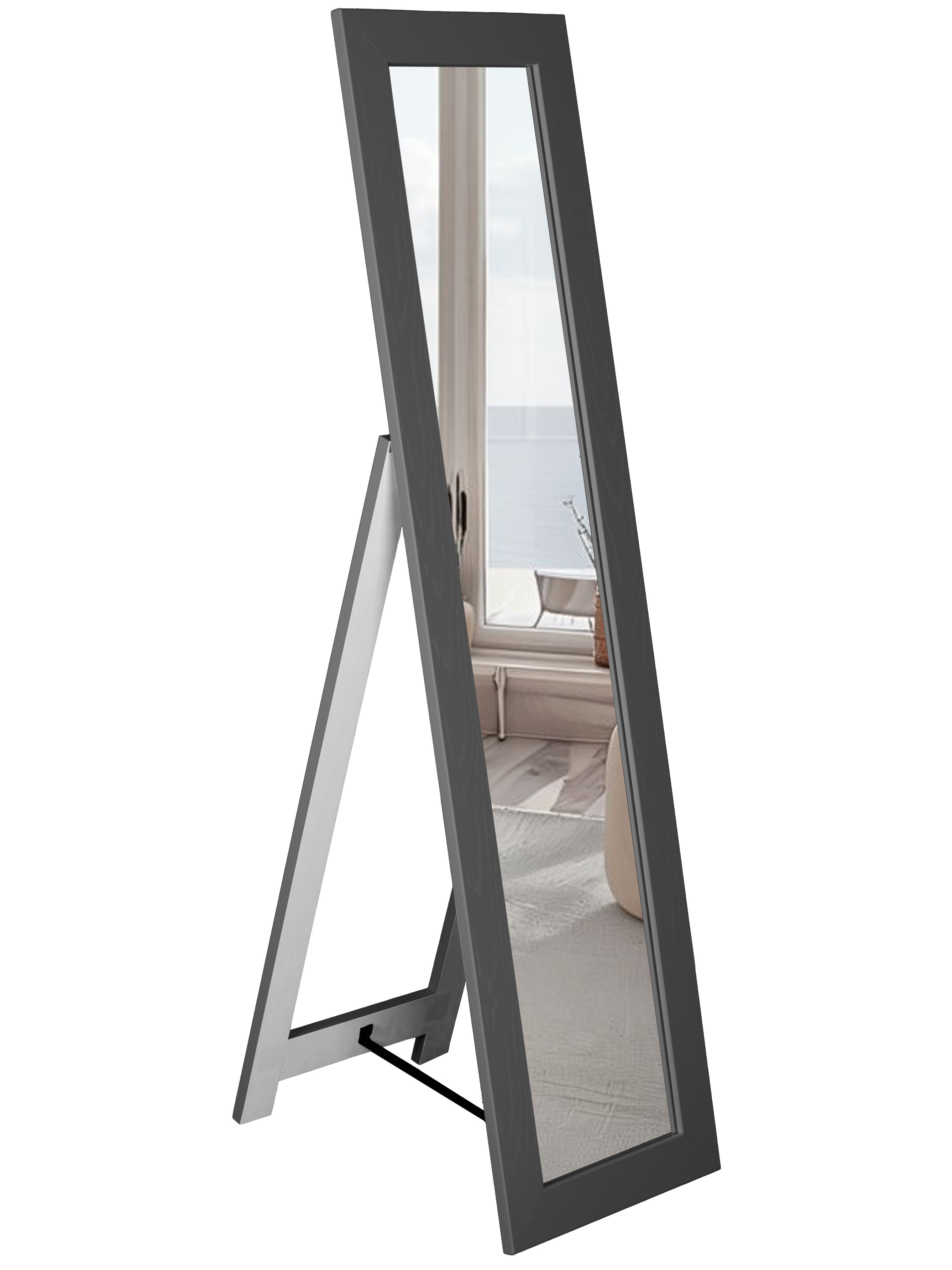Зеркало напольное BeautyStyle 8 серый графит