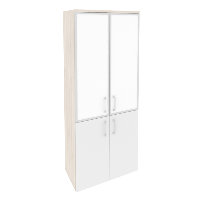 Шкаф высокий широкий O.ST-1.2 R white 80/42/197 Денвер Светлый Белый