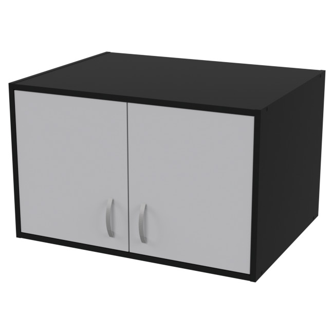 Антресоль АН-06 цвет Черный + Серый 77/58/50