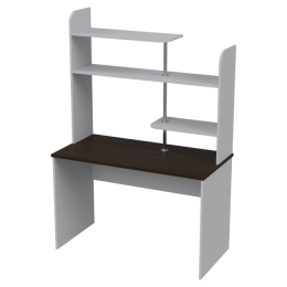 Компьютерный стол СК-12 Серый+Венге 120/60/176 см