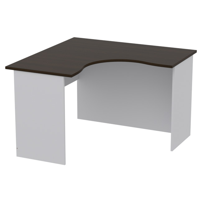 Офисный стол угловой СТУ-11 цвет Серый+Венге 120/120/76 см