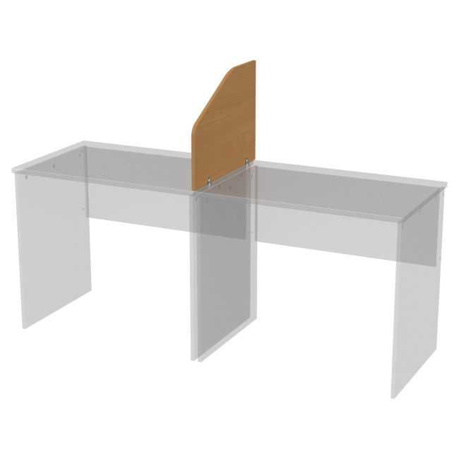 Перегородка для столов Э-59 цвет Бук Бавария 60/25-45 см