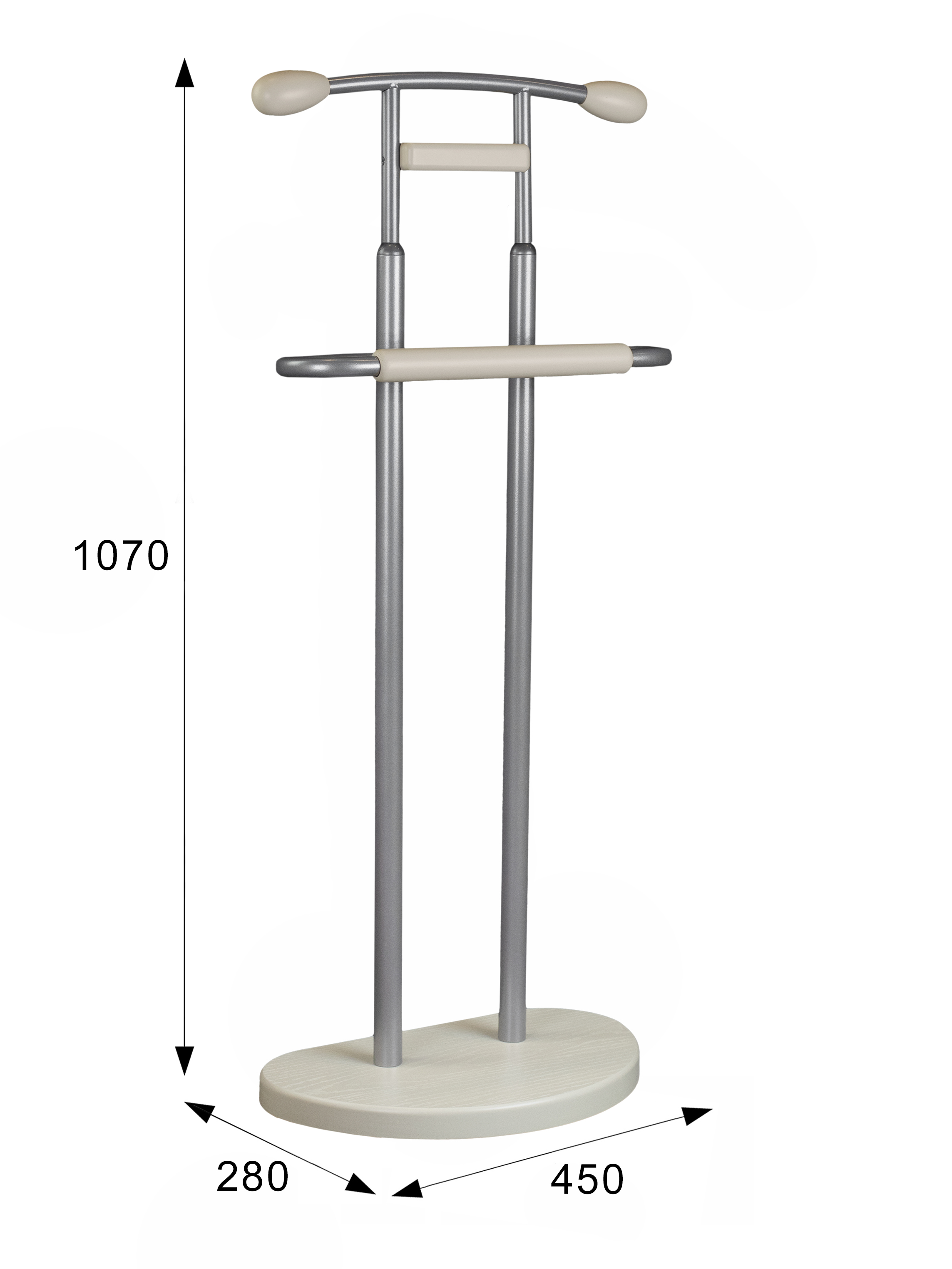 Костюмная вешалка ГАЛАНТ 333 металлик/слоновая кость