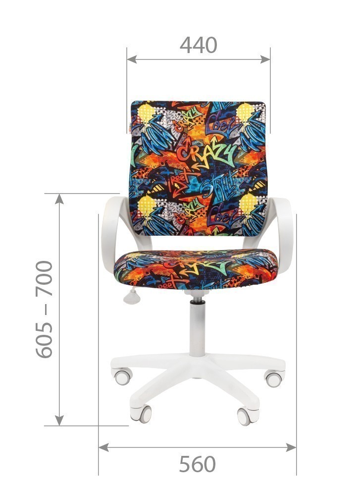 Кресло детское CHAIRMAN KIDS 103 LT Белый CRAZY