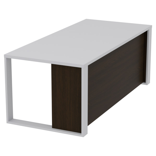Стол руководителя СТРЦ-21 цвет Серый+Венге 200/90/75 см
