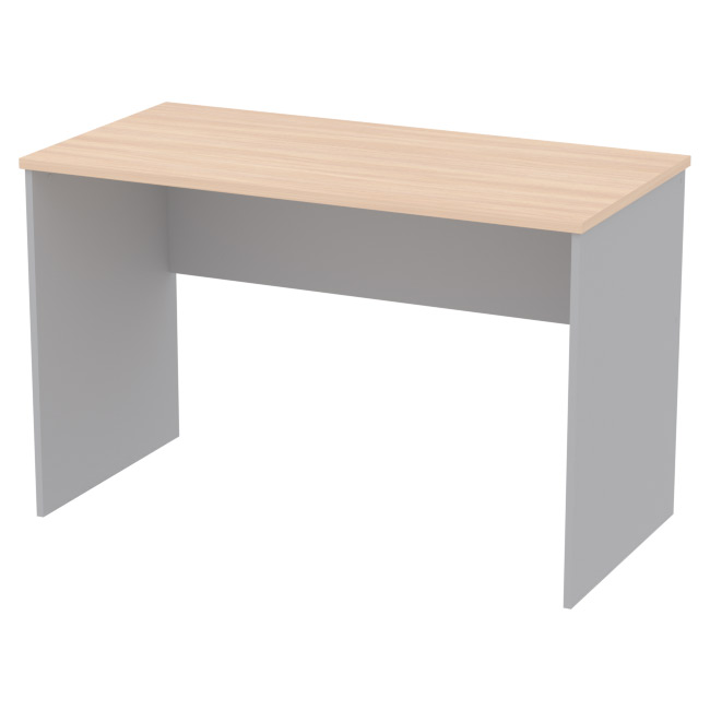 Офисный стол СТ-47 цвет Серый+Дуб Молочный 120/60/76 см