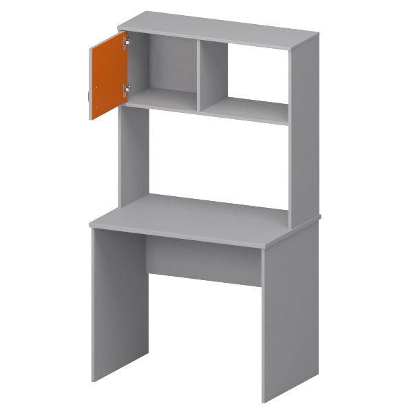 Компьютерный стол СК-6 Серый+Оранж 90/60/163 см