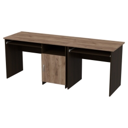 Офисный стол СК-21+СК-27 цвет Венге+Дуб крафт