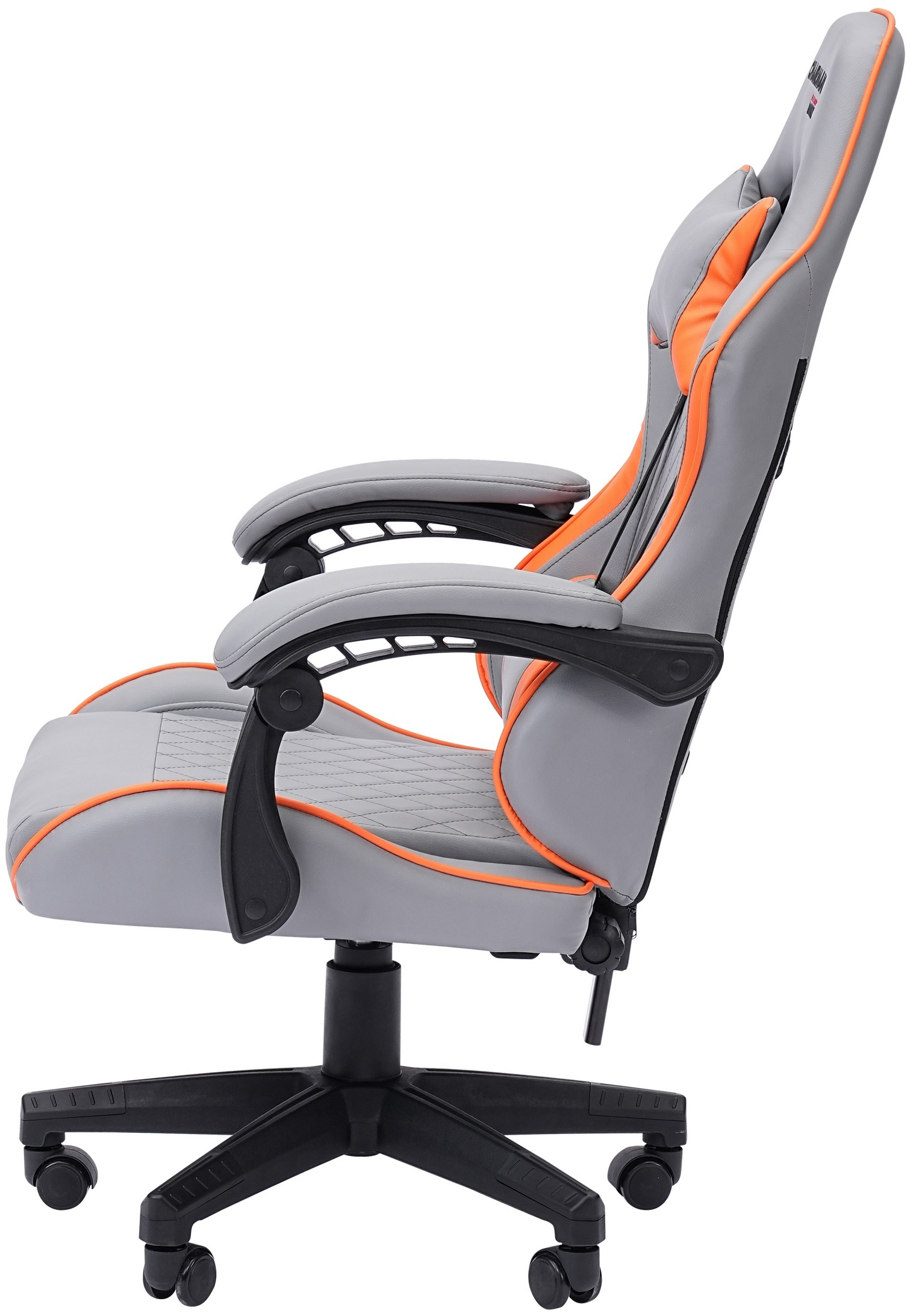 Игровое кресло CHAIRMAN CH28 экокожа серый/оранжевый