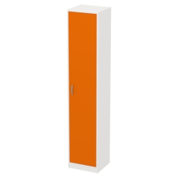 Офисный шкаф СБ-2/З цвет Белый+Оранж 40/37/200 см