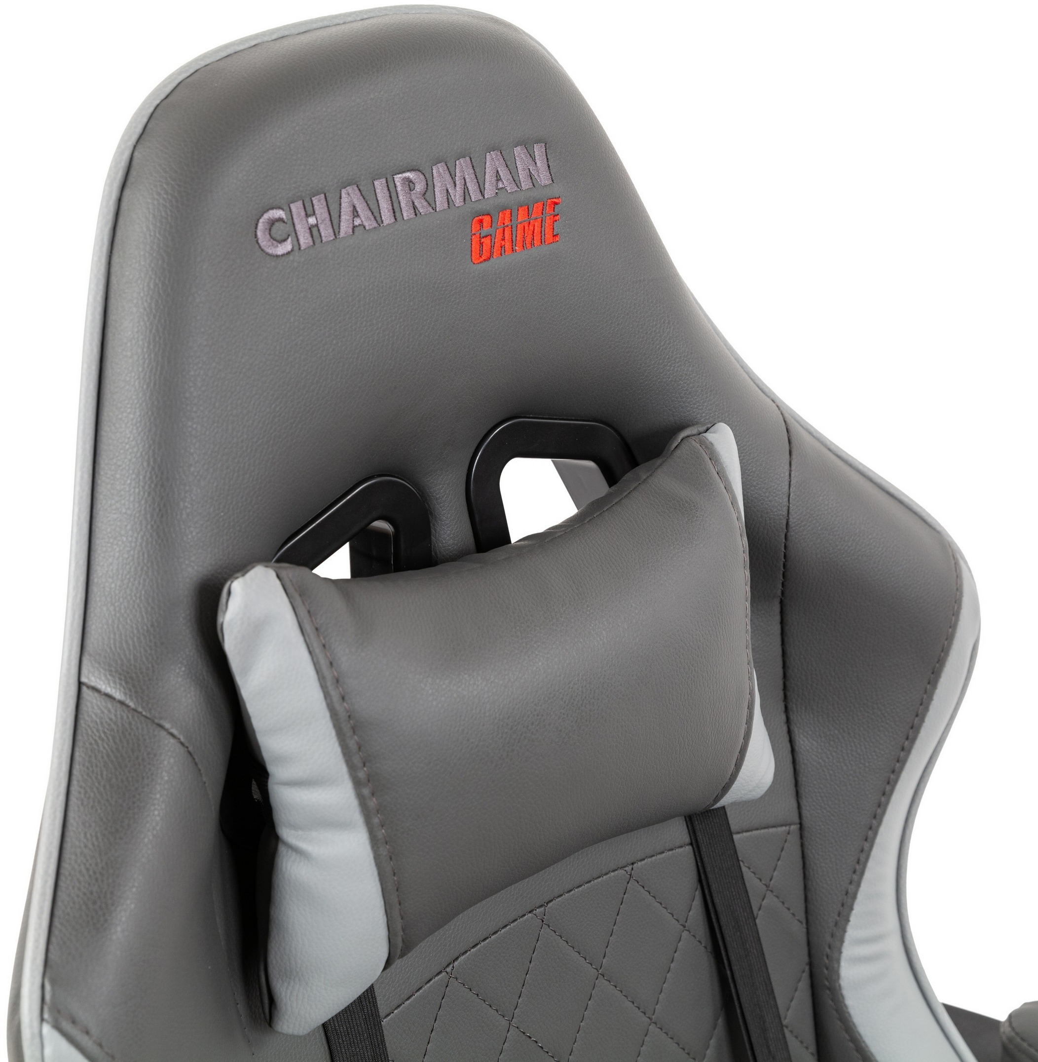Игровое кресло CHAIRMAN CH28 экокожа черный-серый