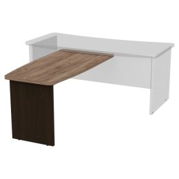 Брифинг-приставка Б-14 цвет Венге/Дуб Крафт 140/70 см Венге