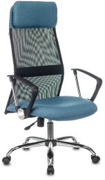 Кресло руководителя Бюрократ KB-6N черный TW-01 сиденье синий