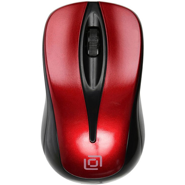Мышь Oklick 675MW USB черный/красный