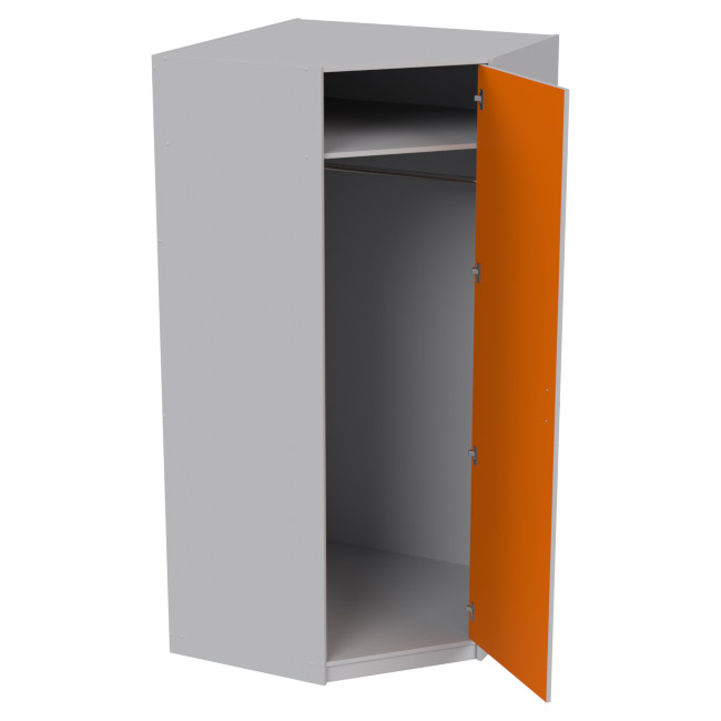 Шкаф для одежды ШУ-1 цвет Серый+Оранж