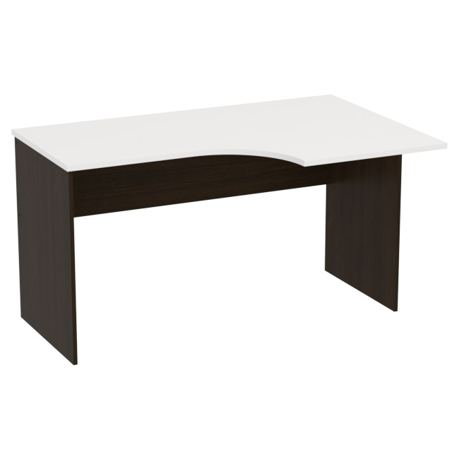 Стол для офиса СТ-Л цвет Венге+Белый 140/90/76 см
