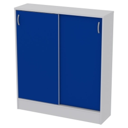 Офисный шкаф СДР-106 цвет Серый+Синий 106/30/120 см