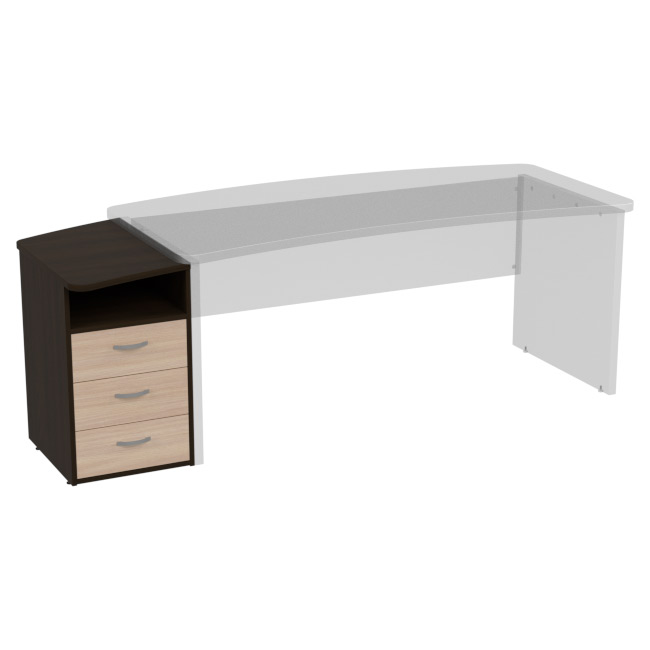 Приставная тумба ТРК-18Л «Оптима 32+» Венге+Дуб Молочный