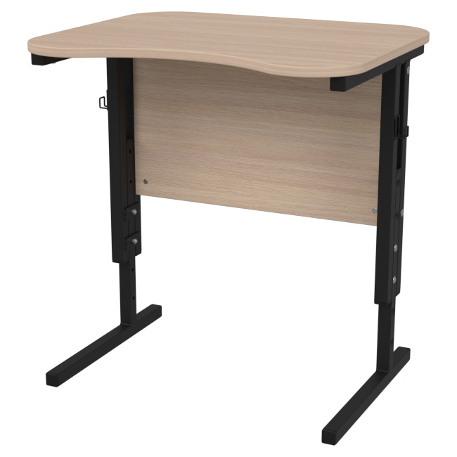 Парта школьная одноместная ЭРГО цвет Дуб Молочный ПЭ-1 60/50/51-75 см